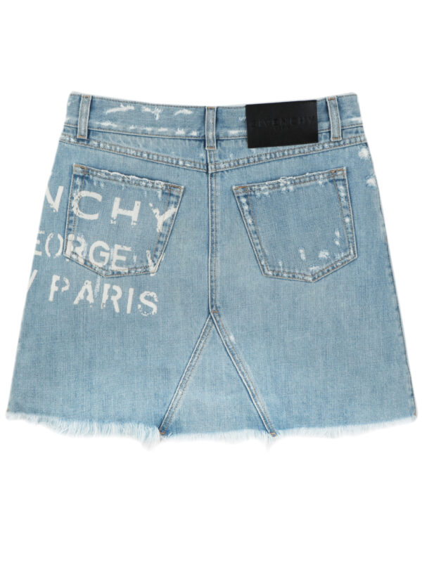 【意大利】GIVENCHY LOGO 印花牛仔半身裙 36