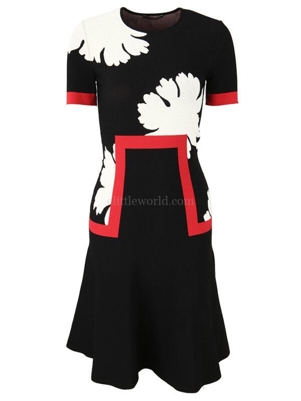 【二手】ALEXANDER MCQUEEN 圖案印花連衣裙 XS