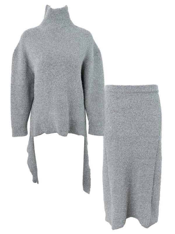 【二手】BALENCIAGA 銀絲混紡套裝 36