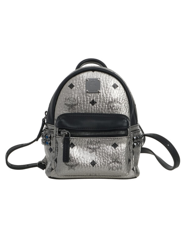 【二手】MCM LOGO 迷你皮革雙肩包