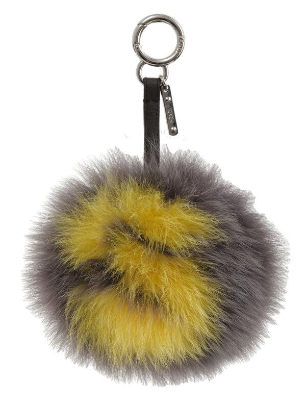 【二手】FENDI 字母皮草吊飾