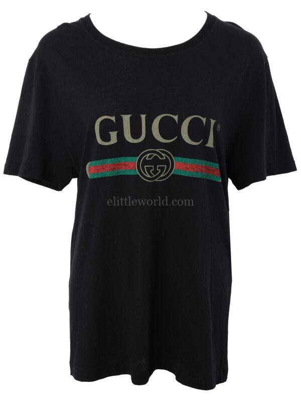 【二手】GUCCI 標識印花T恤 S