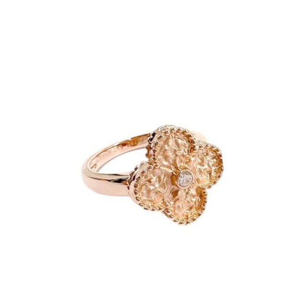 【二手】VAN CLEEF & ARPELS VINTAGE ALHAMBRA 18K 玫瑰金戒指 53 YY2460