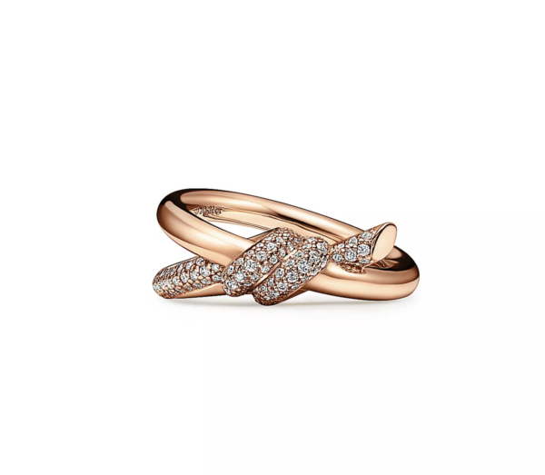 【二手】TIFFANY & CO. TIFFANY KNOT 玫瑰金鑽石戒指 52 RR2935