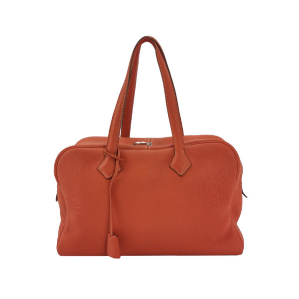 【二手】HERMES VICTORIA 35 手袋 9M 三文魚色 RR3160