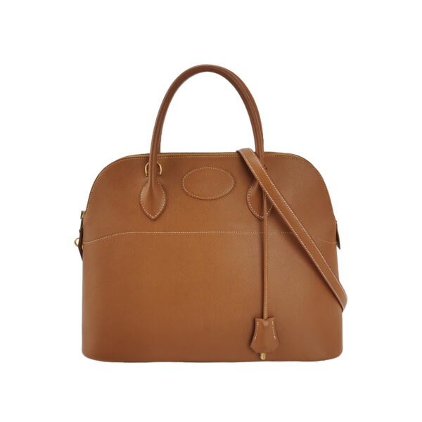 【二手】HERMES BOLIDE 35 手提袋 37 金棕色 RR3162