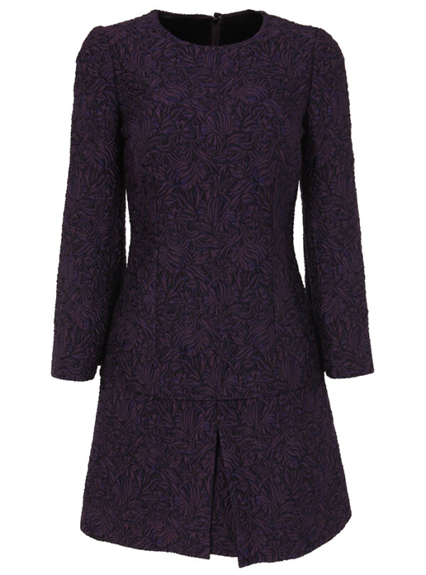 【二手】DOLCE & GABBANA 喇叭袖口提花連衣裙 38