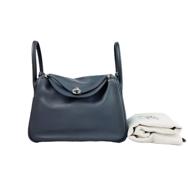 【二手】HERMES LINDY 30 手袋 夜藍色 CC1018