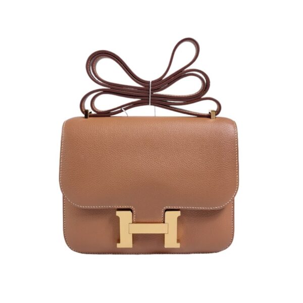 【二手】HERMES CONSTANCE 手袋 37 金棕 RR3128