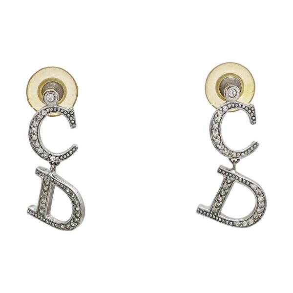 【二手】CHRISTIAN DIOR CD 吊墜水晶耳環 PD3271