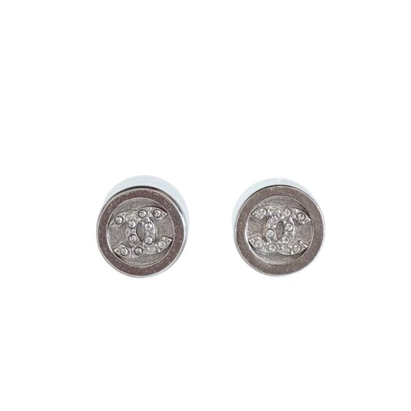 【二手】CHANEL CC 圓型水鑽耳環 PD3327