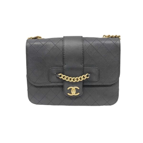 【二手】CHANEL 黑色翻蓋手袋 PD3364