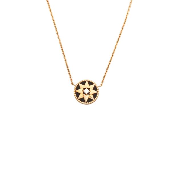 【二手】CHRISTIAN DIOR ROSE DES VENTS 18K 玫瑰金 頸鏈 PD3397