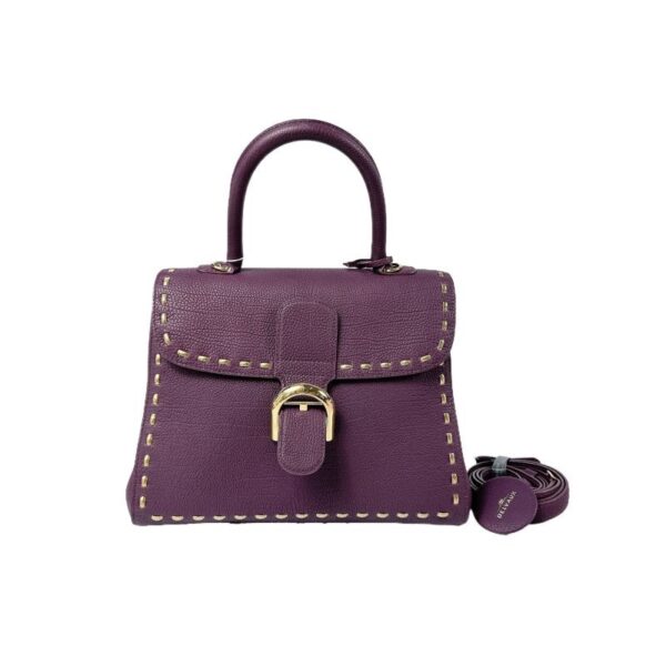 【二手】DELVAUX BRILLANT MM 手袋 紫色 PD3404