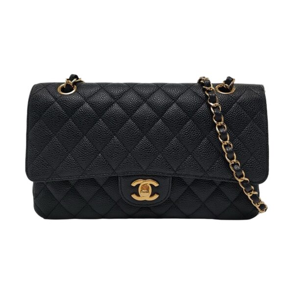 【二手】CHANEL CLASSIC FLAP 黑色手袋 PD3424