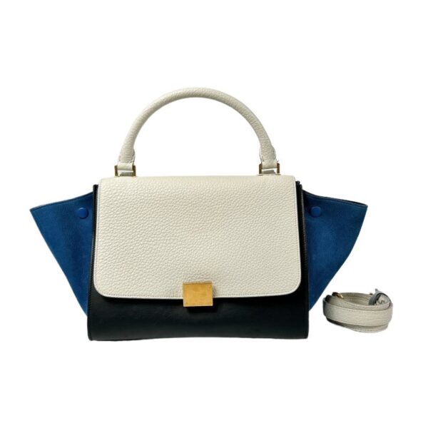 【二手】CELINE TRAPEZE 單肩包 藍色 PD3459