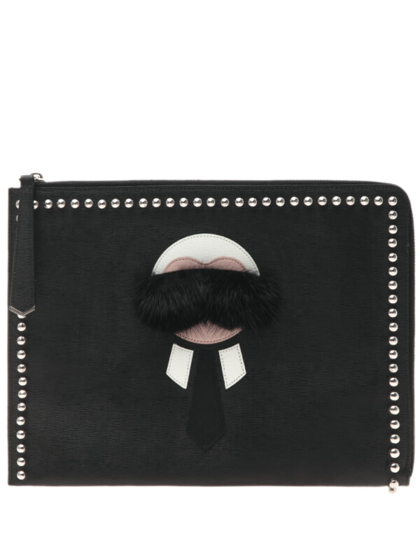 【二手】FENDI 老佛爺縫飾手拿包