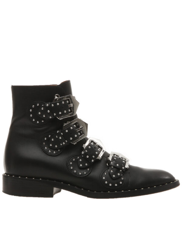 【二手】GIVENCHY 鉚釘扣帶短靴 36.5