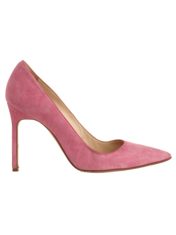 【二手】MANOLO BLAHNIK 絨面皮革高跟鞋 36