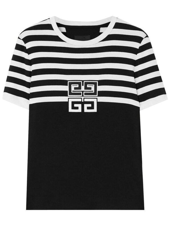【意大利】GIVENCHY 4G LOGO 條紋T恤 XS
