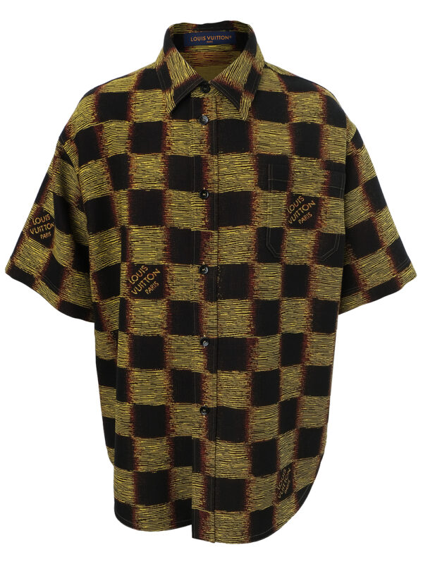 【二手】LOUIS VUITTON DAMIER 短袖襯衫 S