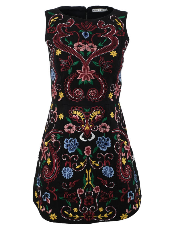 【二手】ALICE + OLIVIA 亮片刺繡無袖連衣裙 2