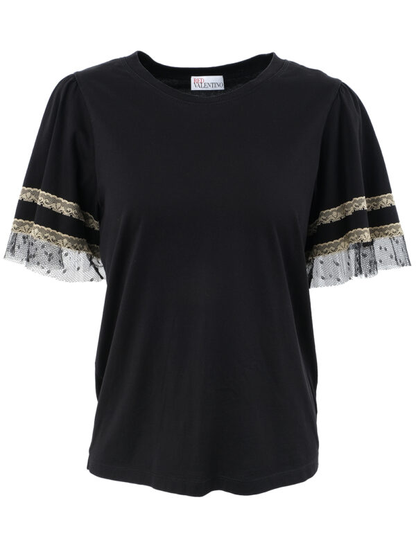 【二手】RED VALENTINO 薄紗拼接T恤 S