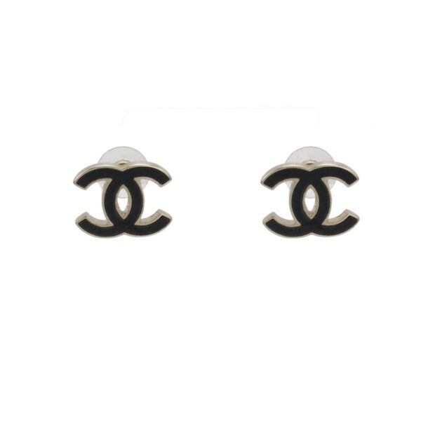 【二手】CHANEL CC 皮革耳環 YY2719