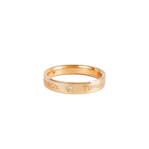 【二手】TIFFANY & CO  18K玫瑰金 3鑽戒指 60 PD3568