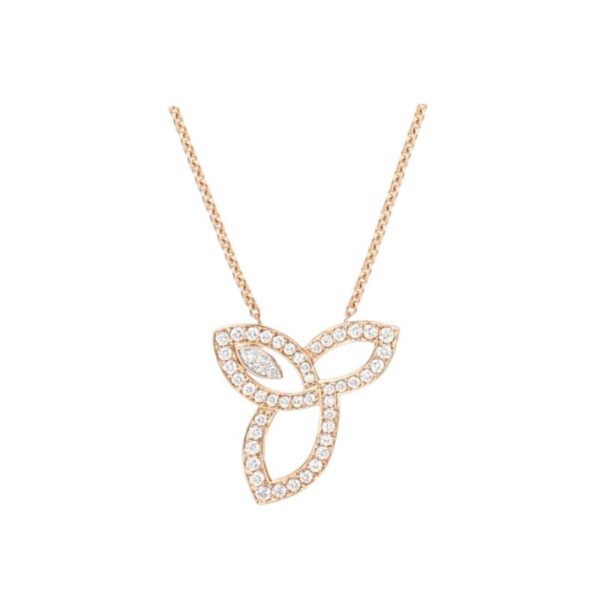 【二手】HARRY WINSTON 18K玫瑰金鑽石項鏈 PD3611