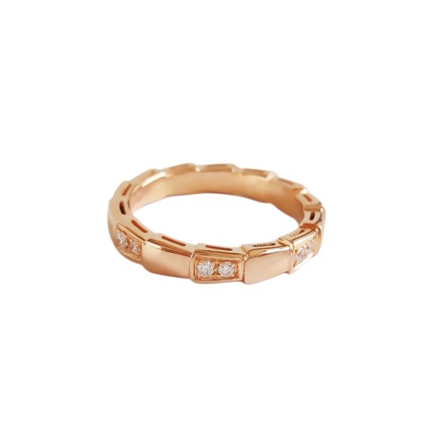 【二手】BVLGARI SERPENTI VIPER 18K玫瑰金色戒指 55 PD3621