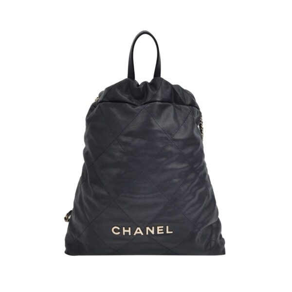 【二手】CHANEL 22 BAG 黑色背包 PD3631