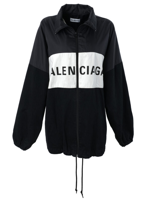 【二手】BALENCIAGA 拼接牛仔衝鋒衣36