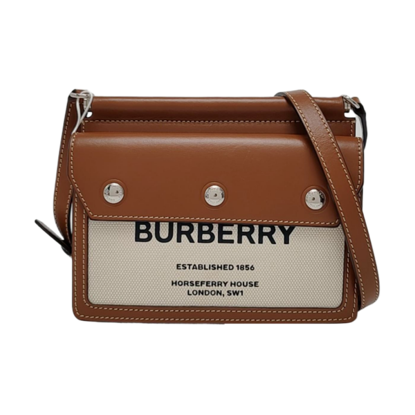 【二手】BURBERRY FREYA 帆布斜挎包 YY2821