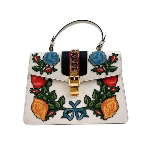 【二手】GUCCI SYLVIE 皮革手袋 YY2837